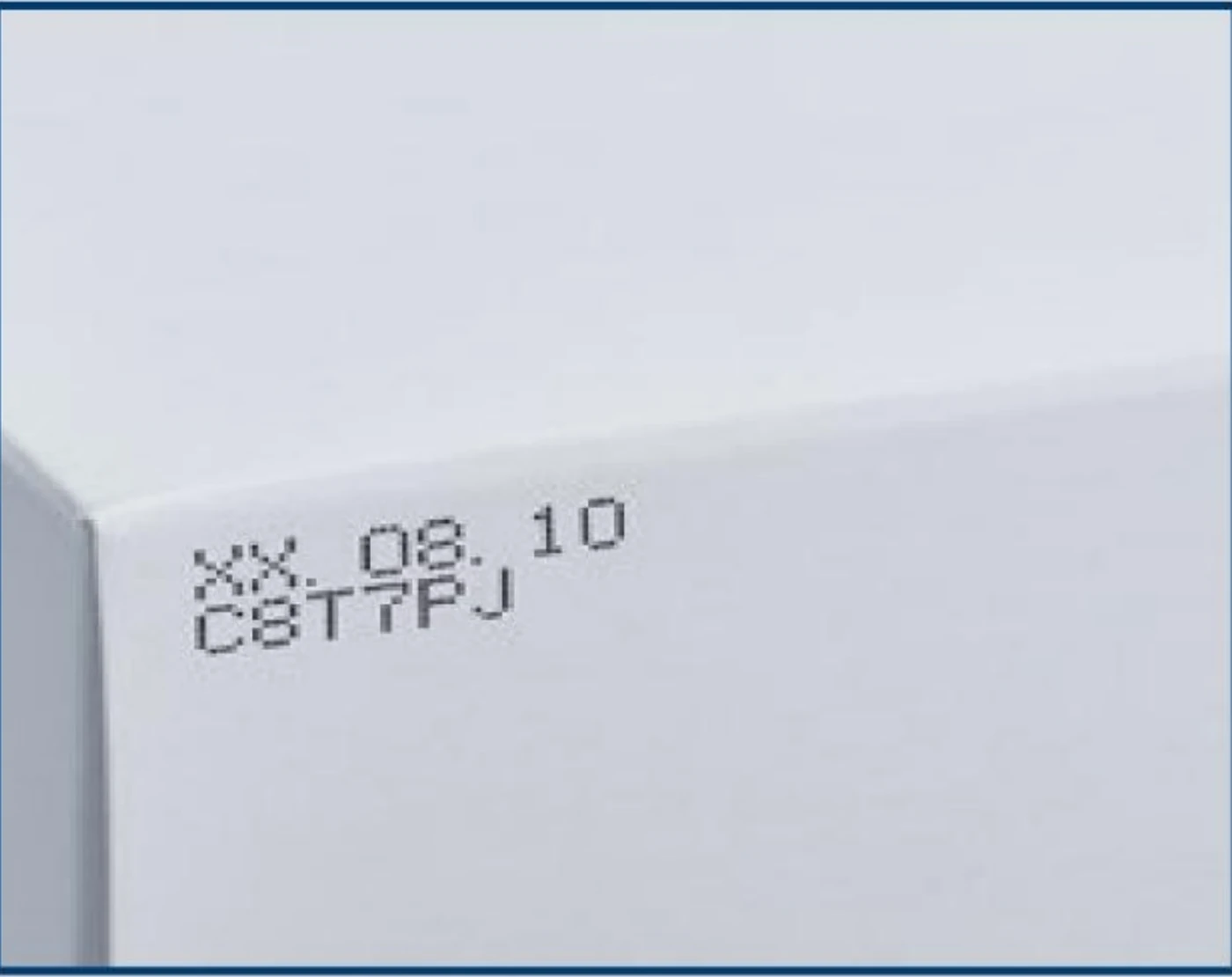 Laser marking on cardboard surface