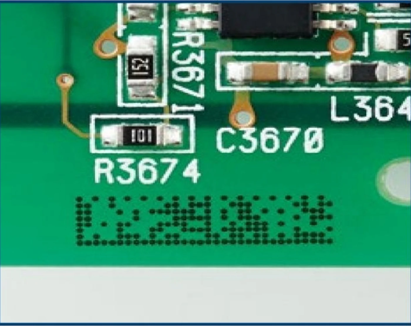 Laser marking on epoxy-resin printed circuit board