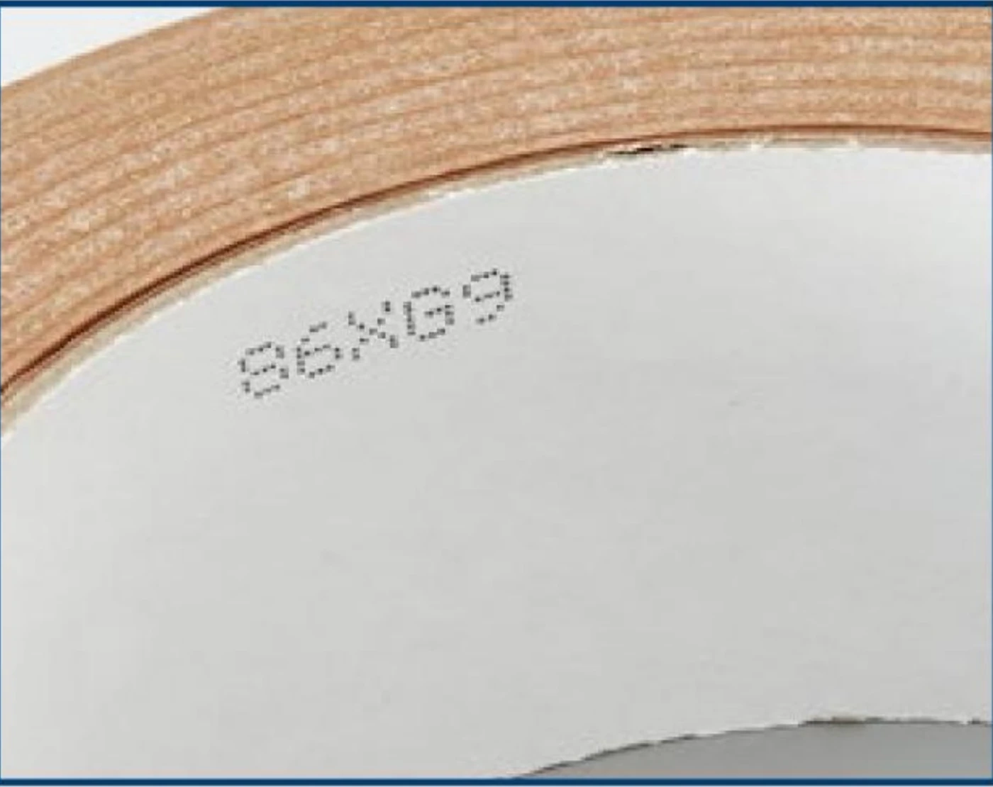Laser marking on paper tube cores